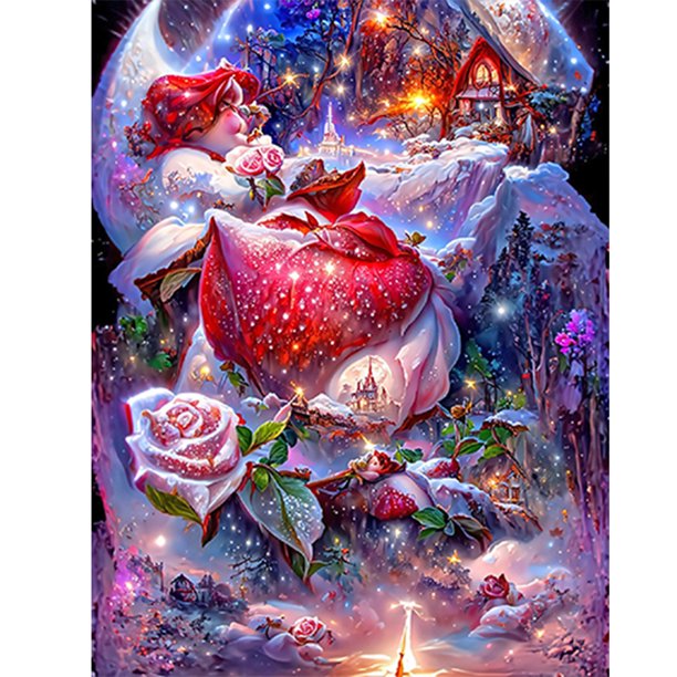 Diamond Painting 5D DIY Full Round Drill Kit Rose Art Decoración del hogar (A6608) Hugtrwg Para estrenar