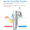thumbnail image 2 of Auricular Bluetooth para teléfono móvil Auricular manos libres con micrófono Auricular inalámbrico ligero para Android iPhone, Blanco New bee B12, 2 of 2