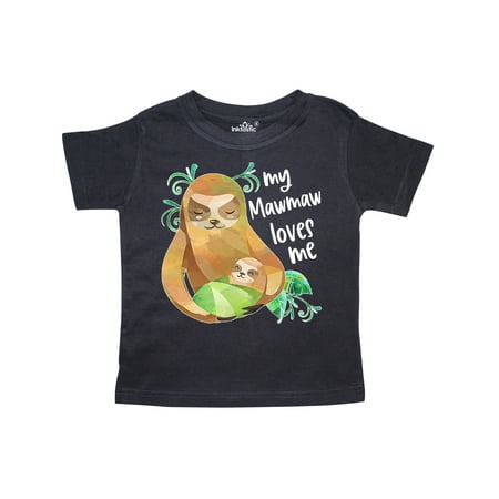 

Inktastic My Mawmaw Loves Me Cute Sloth and Baby Gift Toddler Boy or Toddler Girl T-Shirt