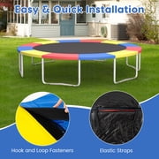 Gymax 12FT Trampoline Spring Cover w/Split Design Waterproof Surface EPE Foam Padding Multicolor