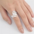 thumbnail image 4 of Women's Looping Spiral Ring .925 Sterling Silver Band Jewelry Female Male Unisex Size 8, 4 of 4