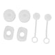 thumbnail image 3 of Tapón de paja para taza, tapa de cubierta de pajilla reutilizable sellada, tapones para derrames redondos cuadrados, juego de tapón de fuga de silicona transparente, 6 uds., 3 of 14