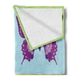 thumbnail image 2 of Butterfly Soft Flannel Fleece Blanket, Pop Art Swallowtail Pavilions Wild Life Transcendent Energies of Miraculous Wings, Cozy Plush for Indoor and Outdoor Use, 50" x 70", Multicolor, by Ambesonne, 2 of 5