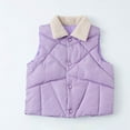 thumbnail image 1 of YUNAFFT Girls Thermal Vest Thickened Warm Winter Layering Collar Design Pure Color Casual Practical Style, 1 of 8
