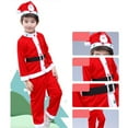 thumbnail image 3 of XXWXYD Santa Claus 𝖢ostume for Kids 4PCS Suit Outfit Boys Christmas Holiday Par𝗍y Cos play Dress with Hat Red Performance Clothes, 3 of 3