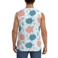 thumbnail image 4 of Lsque Sea Turtle Print Men's Cotton Blend Sleeveless Muscle Shirts (S-3XL)- Moisture Wicking, Odor Protection, UPF 30+,Small, 4 of 8