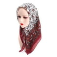 thumbnail image 3 of Women's Muslim Floral Print Silk Head Neck Scarf Shawl Multicolor One Size, 3 of 3