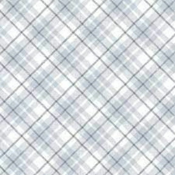 Farmland Tails Grey Plaid Cotton Fabric