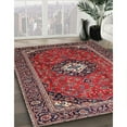 thumbnail image 3 of Ahgly Company Machine Washable Indoor Square Traditional Rose Dust Purple Area Rugs, 3' Square, 3 of 7