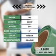 thumbnail image 3 of MMBM Machine Green Stretch Wrap 1 Roll 20" x 5000' 80 Gauge Dark Opaque Plastic Film for Moving Wrapping, 3 of 6
