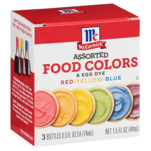 Mccormick Assorted Food Colors & Egg Dye, 1.5 Fl Oz