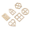 thumbnail image 3 of 100 piezas de recortes de madera para ventanas, multiusos, innovadores, hechos a mano, sin terminar, para manualidades infantiles, decoración del hogar., 3 of 14