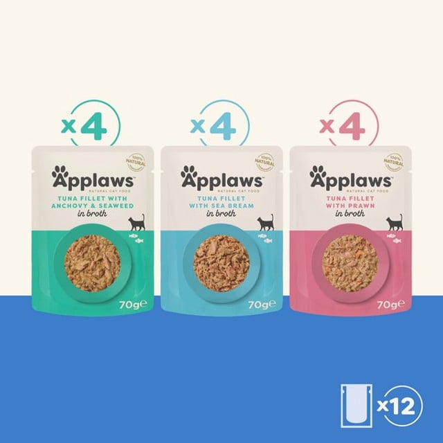 Applaws Cat Pouch MPk Fish Cat Food  (12Pk) 70g