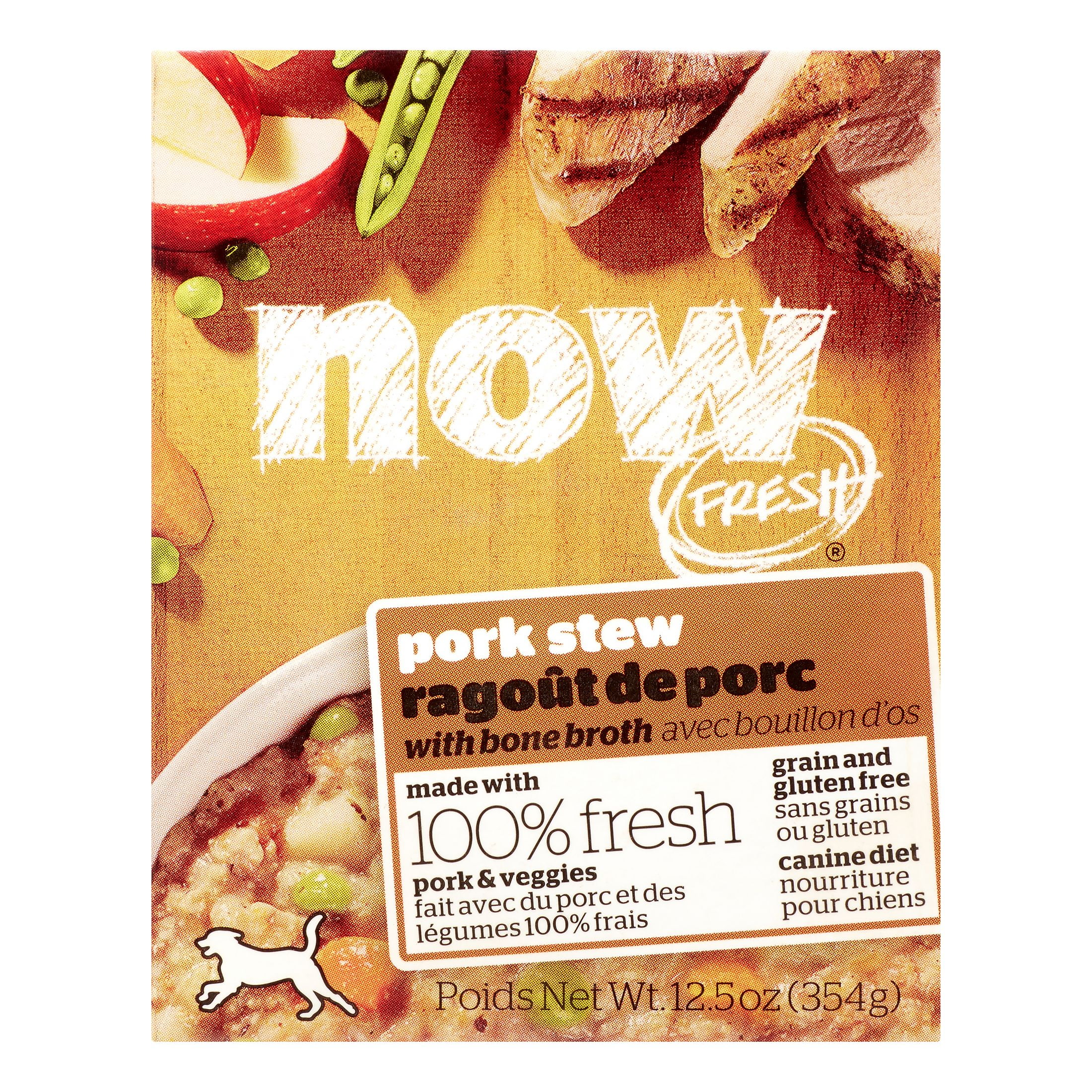 Petcurean Now GrainFree Pork Stew Wet Dog Food, 12.5 Oz, 12 Ct