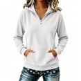 thumbnail image 5 of Otntypg Womens Half Zip Oversized Sweatshirts Lightweight Cozy Hoodless Top 2026 Trendy Long Sleeve Pullover Tops Y2k Fall Outfits with Pockets, 5 of 7