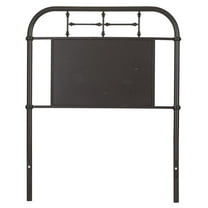 Bowery Hill Contemporary Metal Twin Headboard in Black Finish