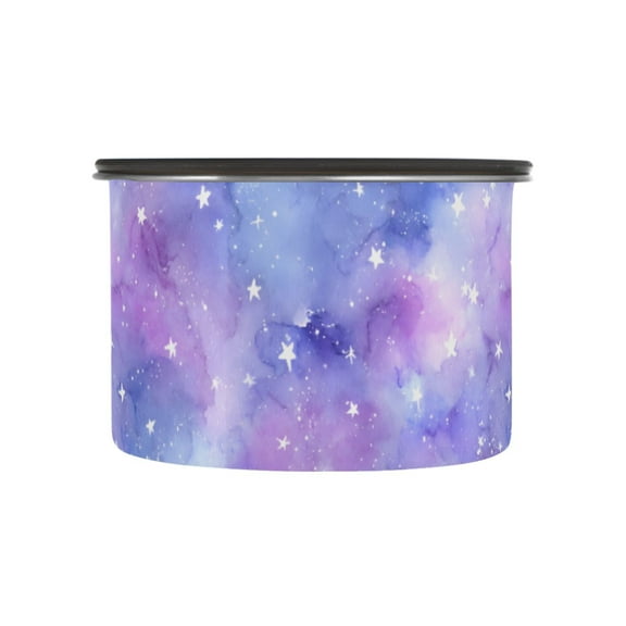 Stars Purple Airtight Coffee Bean Canister 17oz Food Storage Containers with Lids For Gournd, Tea, Sugar, Flour, Rice, Cereal, Candy Cookie Jar