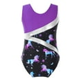 thumbnail image 2 of Alvivi Kids Girls Sparkly Sleeveless Gymnastics Leotard Tumbling Dance Bodysuit Shirt Black 8, 2 of 7