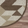 thumbnail image 7 of Ox Bay Talia 6' Round Cream/Brown Geometric Wool Indoor Area Rug, 7 of 7