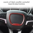 thumbnail image 2 of CheroCar Steering Wheel Trim for 2015-2019 Dodge Challenger/Charger/Durango,Red Carbon Fiber, 2 of 8