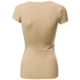 thumbnail image 3 of FashionOutfit Women's Basic Short Sleeve Round Neck T-shirt Tops, 3 of 4