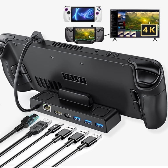 2026 Upgraded Steam Deck Dock, Docking Station for Steam Deck OLED/ROG Ally X/Legion Go (S)/MSI Claw