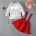 thumbnail image 6 of Hotiary Toddler Baby Girl Valentine's Day Outfit Crewneck Long Sleeve Dot Heart Shirt Top + Suspender Skirt 2Pcs Set Spring Fall Clothes Red for 12 Months-5 Years, 6 of 8