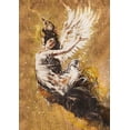 thumbnail image 2 of Wiley, Marta 14x18 Gold Ornate Wood Framed with Double Matting Museum Art Print Titled - Falling Angel VI, 2 of 4