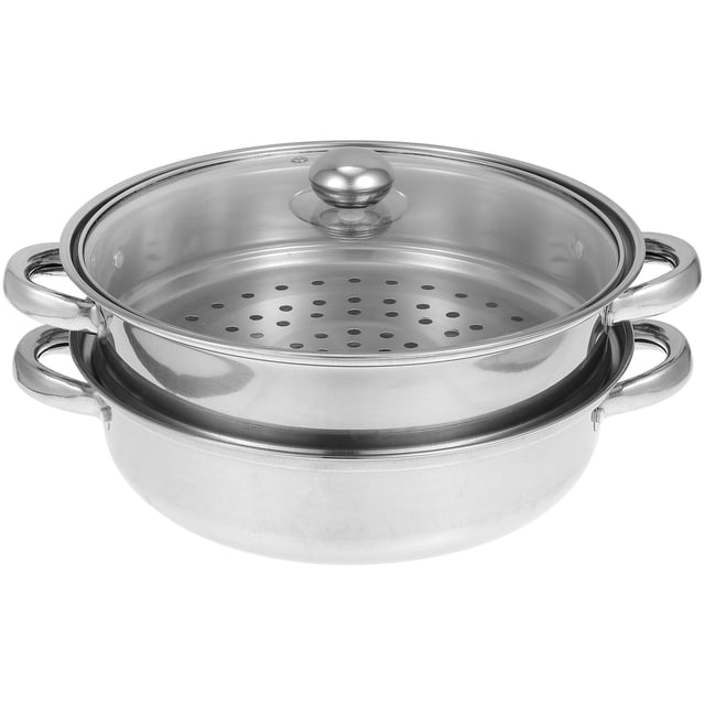 Olla de vapor de acero inoxidable, vaporera de alimentos, mango de diseño, olla de vapor, vaporera de doble capa HOMEMAXS 14914087-MX