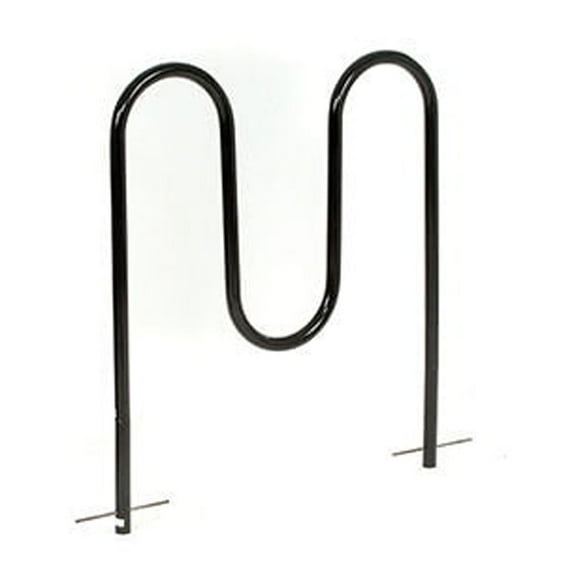 Wave Bike Rack, Black, Below Ground Mount, 5-Bike Capacity