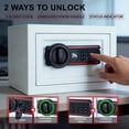 thumbnail image 3 of Tigerking 0.5 Cu.ft. Safe Box, Money Lock Safes with Digital Keypad, Security Safe for Home Office Hotell, White, 3 of 7