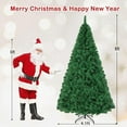 thumbnail image 3 of DAKIMOE 8ft Premium Artificial Christmas Tree, Holiday Xmas Tree with 1350 Branch Tips, Foldable Metal Stand for Home, Office, Party Holiday Xmas Decoration, Green, 8 FT, 3 of 10