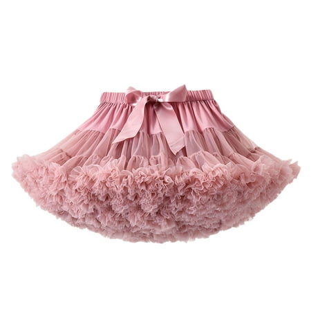 

Toddler Girls Dress Fluffy Solid Color Bowknot Patchwork Party Mesh Baby Cute Cartoon Soft Spring Summer Casual Gifts To Child Kids Clothes