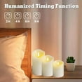 thumbnail image 2 of Rechargeable Flameless Candle, Flashing LED Pillar Real Wax Candle with Remote Control and Timer, Clear Glass Electronic Candles for Room Decoration, 1 Set of 3, 2 of 10