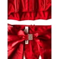 thumbnail image 3 of Victoria's Secret Dream Angels Red Bling Rhinestone Bow Long Line Satin Bra with V-String Set Lipstick Red 36C New, 3 of 6