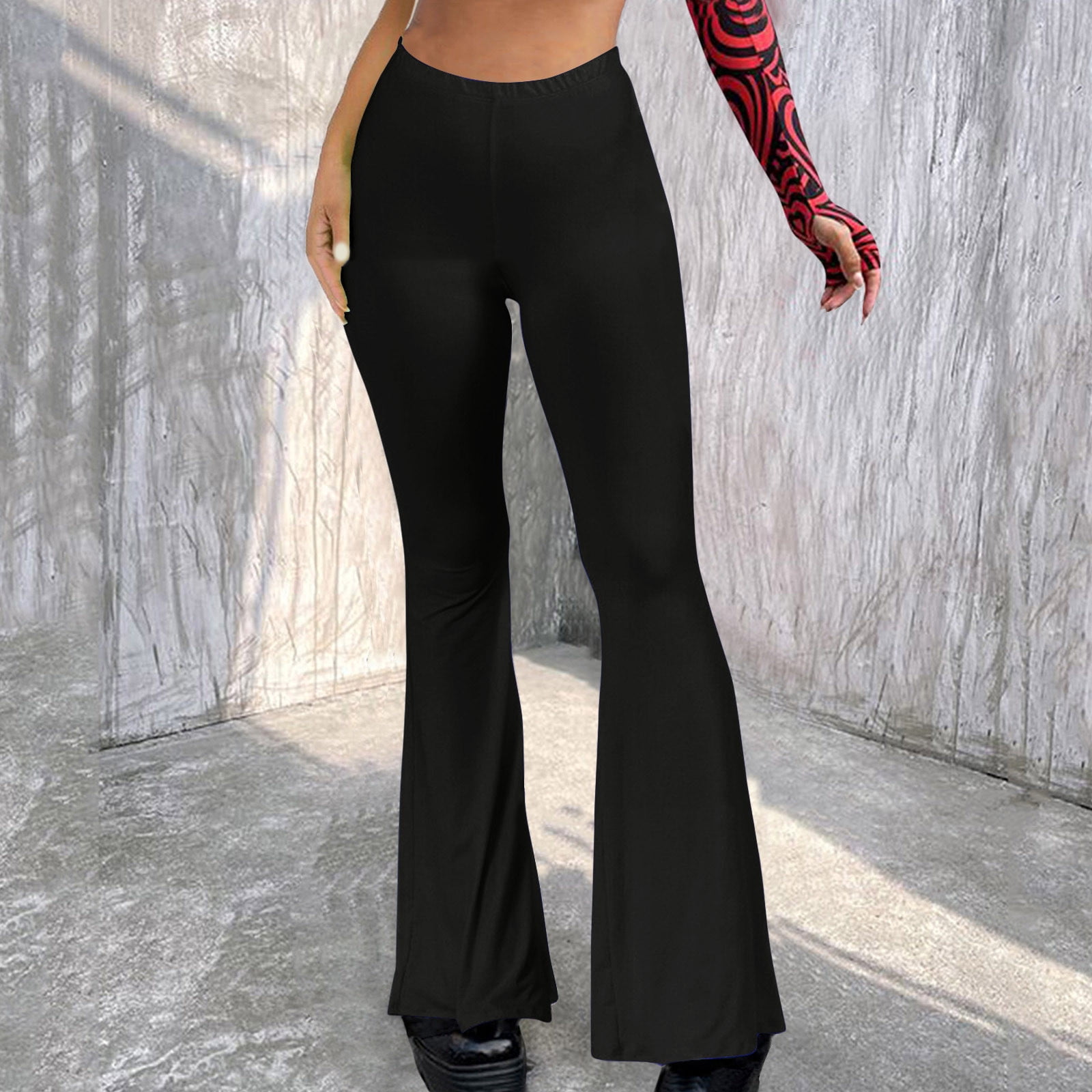 Women's High Waisted Yoga Pants Tight Fitting Wide Leg Dance Pants