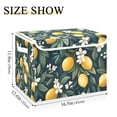 thumbnail image 5 of Yayeee Collapsible Cube Storage Bin with Lid Fabric Closet Decorative Basket with Handles, Floral Lemons, 5 of 7