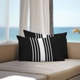 thumbnail image 3 of Lumbar Pillow Covers 20x12 Inch Set of 2, Black White Stripe Waterproof Outdoor Pillow Covers, Modern Rustic Vertical Striped Decorative Cushion Pillowcases for Couch, Sofa, Bed, Garden, Patio, 3 of 9