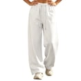 thumbnail image 2 of Xdegoge High Waisted Palazzo Pants for Women Baggy Drawstring Straight Leg Pants with Pockets Comfy Activewear Workout Running Relaxed Fit Summer Bottoms, 2 of 6