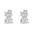 thumbnail image 3 of Redempat Resin White Angel Statue Desktop Decor Window Props Collection Christmas prayer hold cheek 2Set, 3 of 6