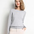 thumbnail image 1 of Nouveau Femmes Automne Hiver Vêtements Solide Col Rond Pull Pull Manches Longues Pulls Tricot Chemise Femmes Tops, 1 of 5
