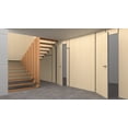 thumbnail image 3 of Invisible Solid Hidden Door with Handle | Planum 0010 Light Oak with Silver Hidden Frame 32" x 84" Left-hand Outswing Silver Frame | Concealed Hinges Lock Handle | Modern Frameless Doors, 3 of 6