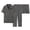 Grey, variant on Men's 3 Piece Pajama Set, Short Sleeve Top & Shorts Sleepwear, Matching Lightweight Loungewear, Summer Breathable Sleep Outfit, Complete Sleep Set for Hot Weather,
