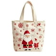 thumbnail image 2 of Fmbmuo Christmas Gift Bags Santa Claus Medium Beige 1Pcs Decorations Canvas with Handles Neutral Christmas Bag Easy to Use, Time-Saving, 2 of 5