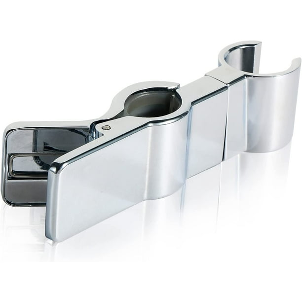 Soporte para ducha de mano, gancho para cabezal de ducha Soporte ajustable para barra de ducha Sin perforación Abrazadera para ducha Se adapta a varillas de 18-25 mm - Acero inoxidable cromado JFHHH pequeña