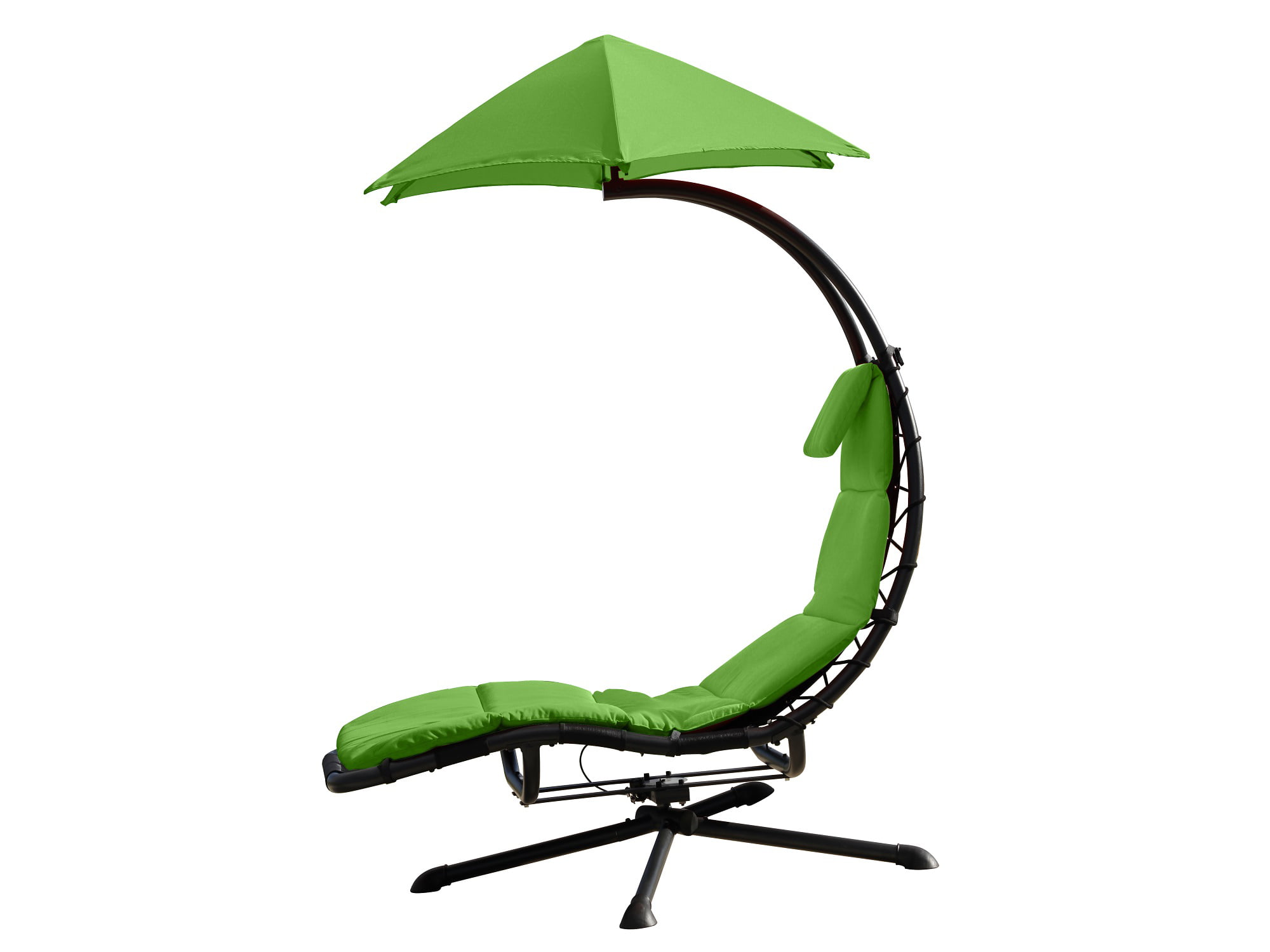 74” Green Outdoor Lounge Chair with an Umbrella- Pivots 360° - Walmart