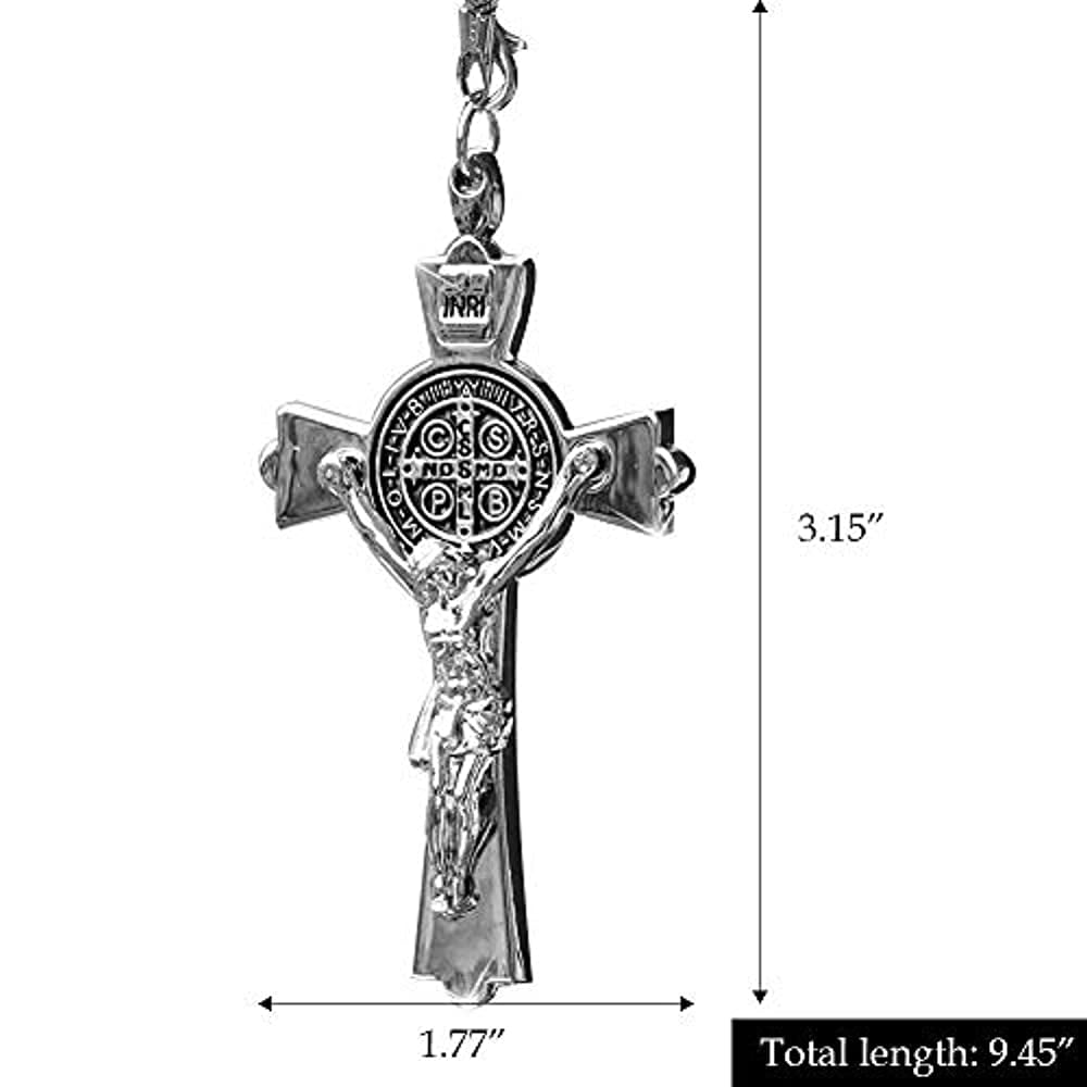 Bemyndigelse kit fortjener eing metal and crystal diamond cross jesus christian car rear view mirror  pendant hanging car styling accessories auto decoration,silver - Walmart.com