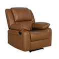 thumbnail image 2 of Emma + Oliver Series Cognac Faux Leather Recliner, 2 of 13
