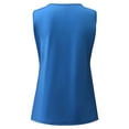 thumbnail image 4 of Gibobby Top plisado con cuello en V de verano para mujer, camiseta sin mangas plisada a la , camiseta sin mangas elegante informal de verano(Azul,XG), 4 of 5