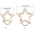 thumbnail image 2 of HUGFEGWE Star Shaped Stainless Steel Keychain Clip Carabiner Snap Hook Holder Star Carabiner Hook Clip Key Holder Carabiner Clip for Keys & Wallet with Key Chain Rings CJB91-129169, 2 of 8